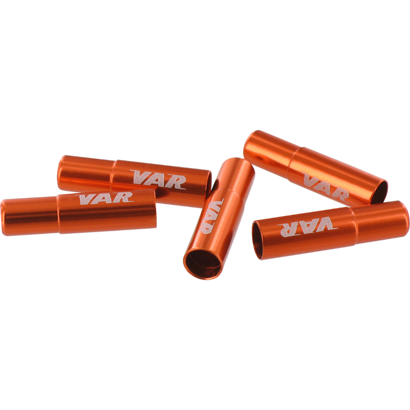 Flacon 100 embouts gaine Ø 5 mm aluminium - orange