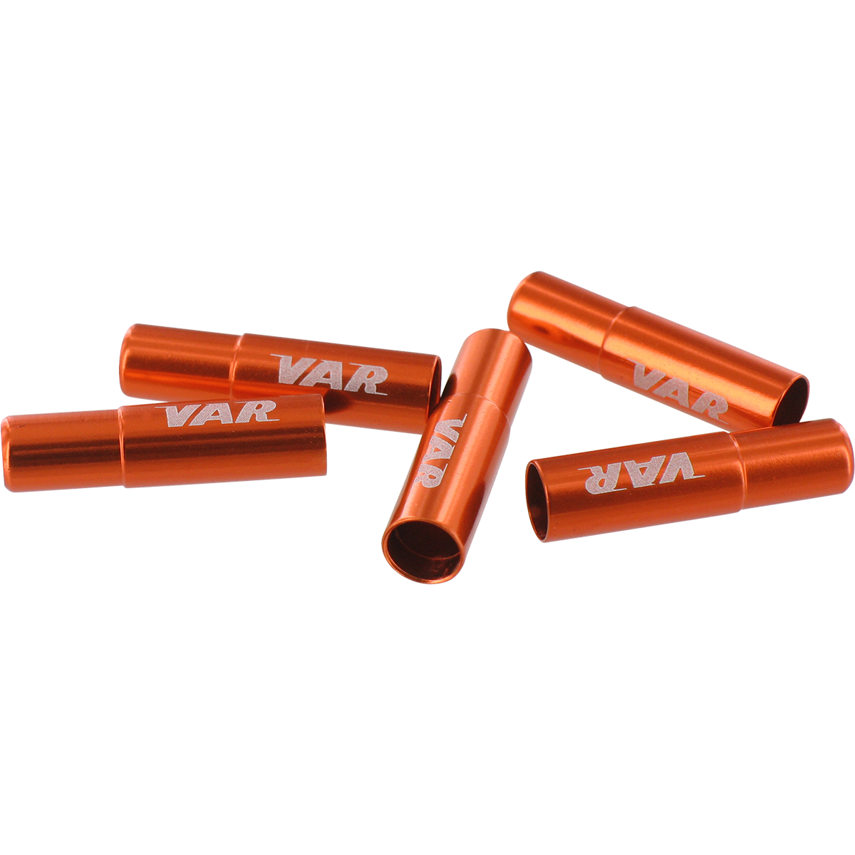 Flacon 100 embouts gaine Ø 5 mm aluminium - orange
