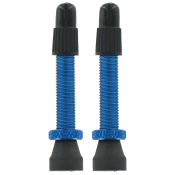 2 alloy Presta valves - 35mm blue