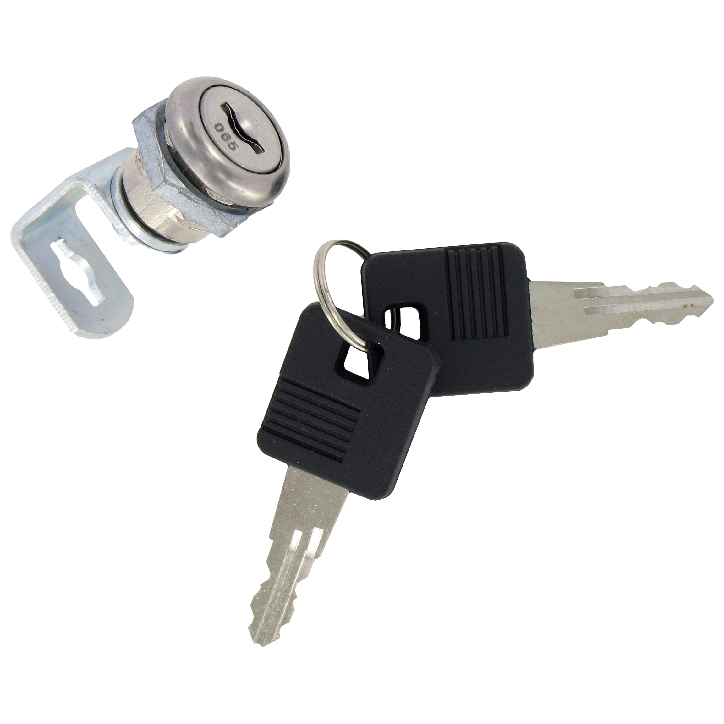 Barillet et 2 clés pour meubles à tiroirs - 1/2 TOUR