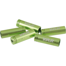 Bottle 100 cable housing ferrules 4 mm  - green