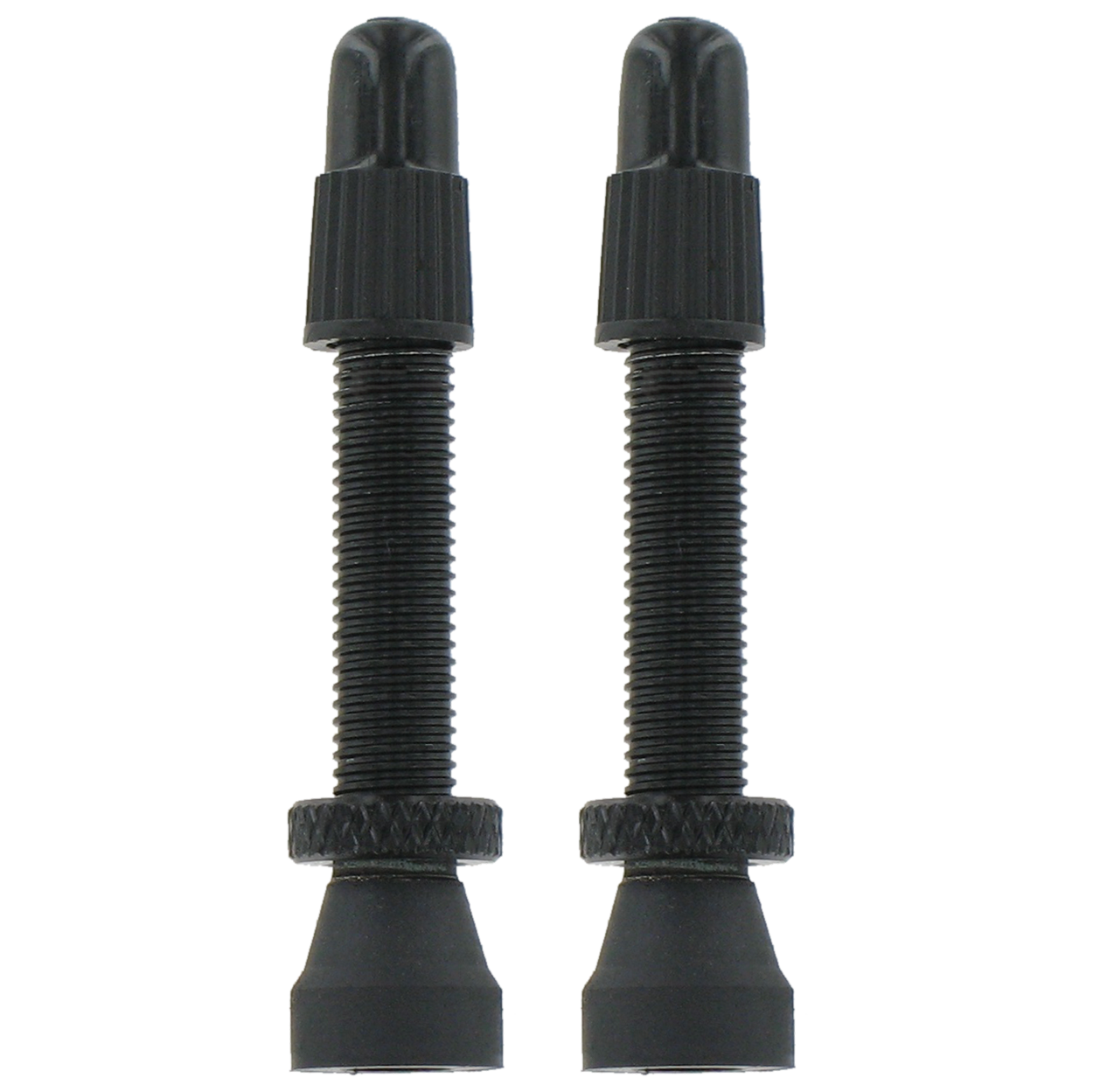 2 valves Presta aluminium - noir