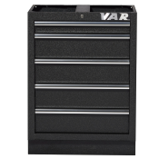 5-drawer cabinet - full black series