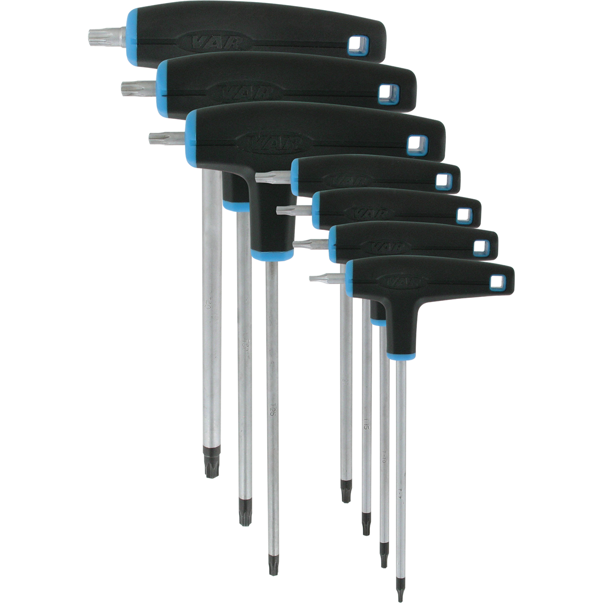 Jeu 7 clés compatible Torx® T7/T10/T15/T20/T25/T30/T40