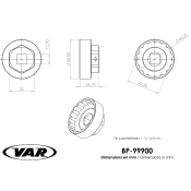 Outil pour boitier pédalier Shimano Hollowtech II, GXP, Campa - carte