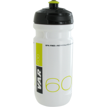 600ml white water bottle - black & green