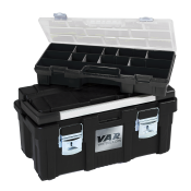 professional tool box with removable organizer