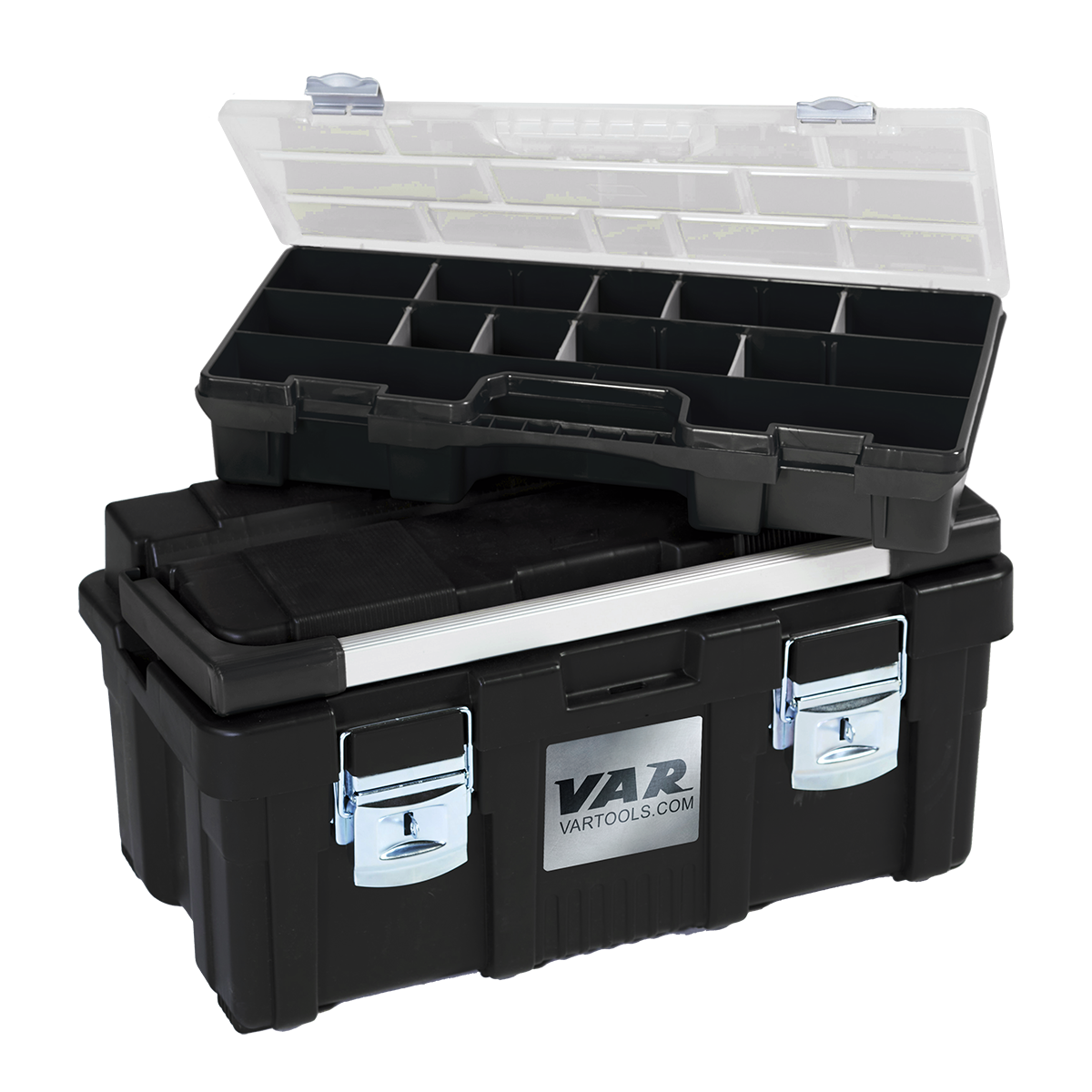 professional tool box with removable organizer