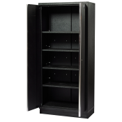 2-door tall cabinet with 4 shelves - full black series