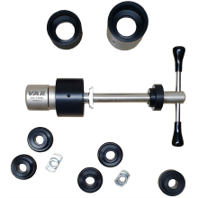 Bearing press and extractor for pressed bottom brackets