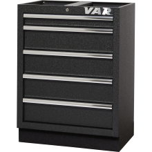 5-drawer cabinet - full black series