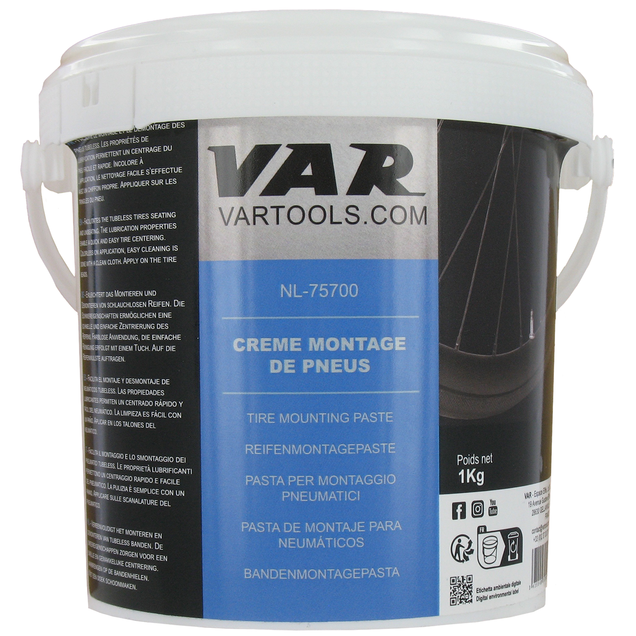 Crème montage pneu - seau 1 kg