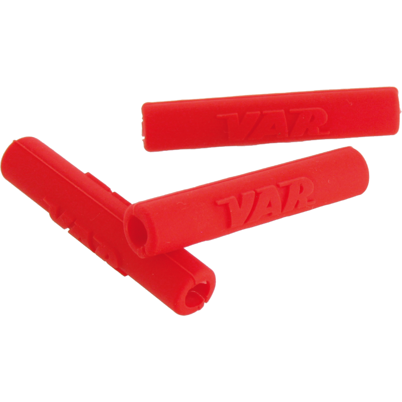 Polybag 4 cable tips 5mm - red