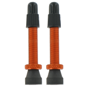 2 valves Presta aluminium - orange
