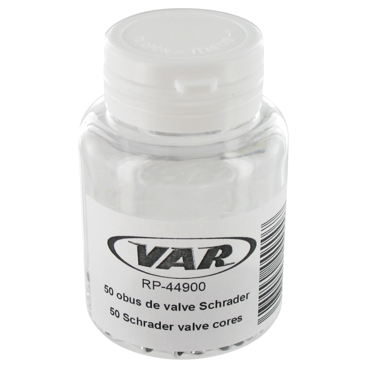 Bottle of 50 Schrader valve cores