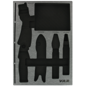 Tool tray for brakes and cables with pre-cut zone