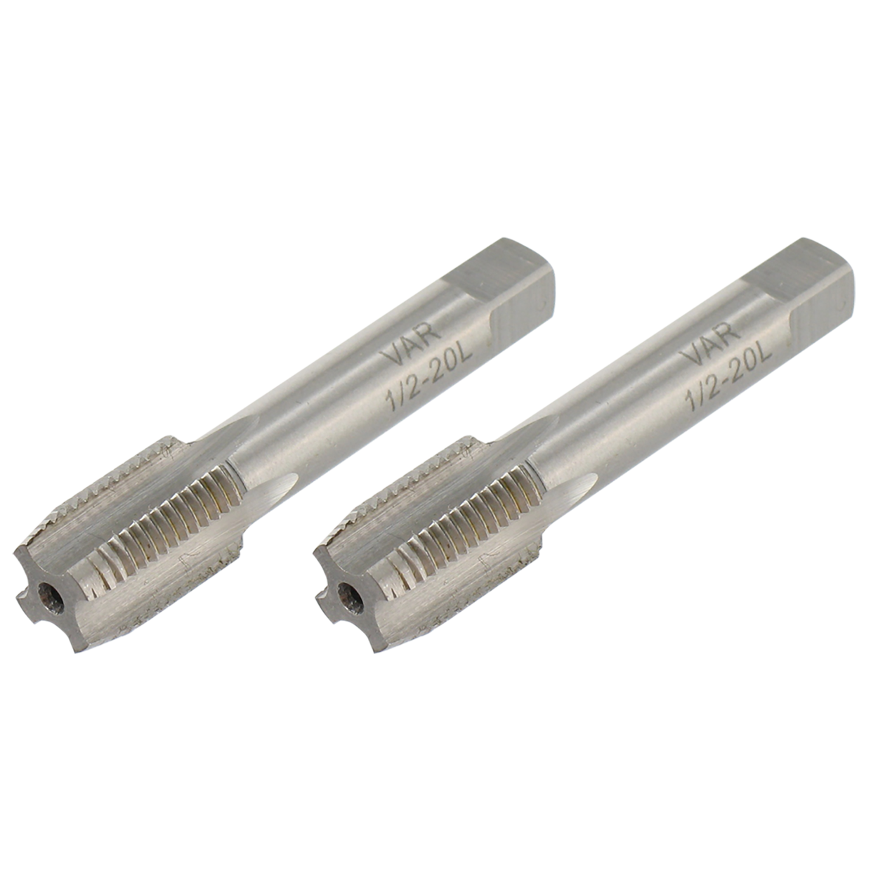 Jeu 2 tarauds main p/ manivelles 1/2''x20 tpi pas D et G