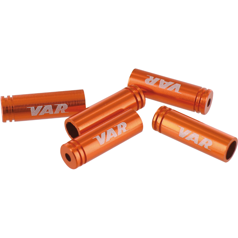 Flacon 100 embouts gaine Ø 4 mm aluminium - orange