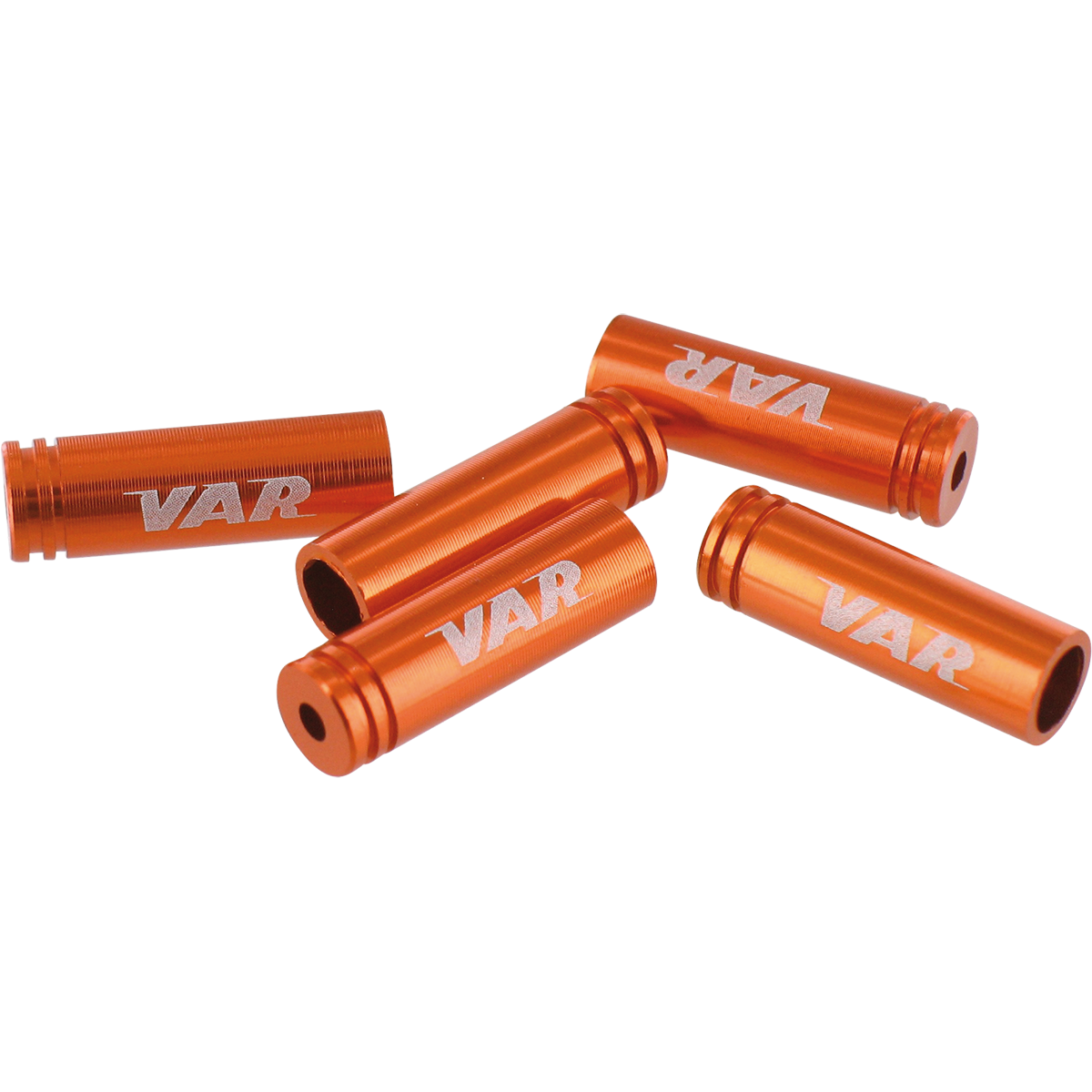 Flacon 100 embouts gaine Ø 4 mm aluminium - orange