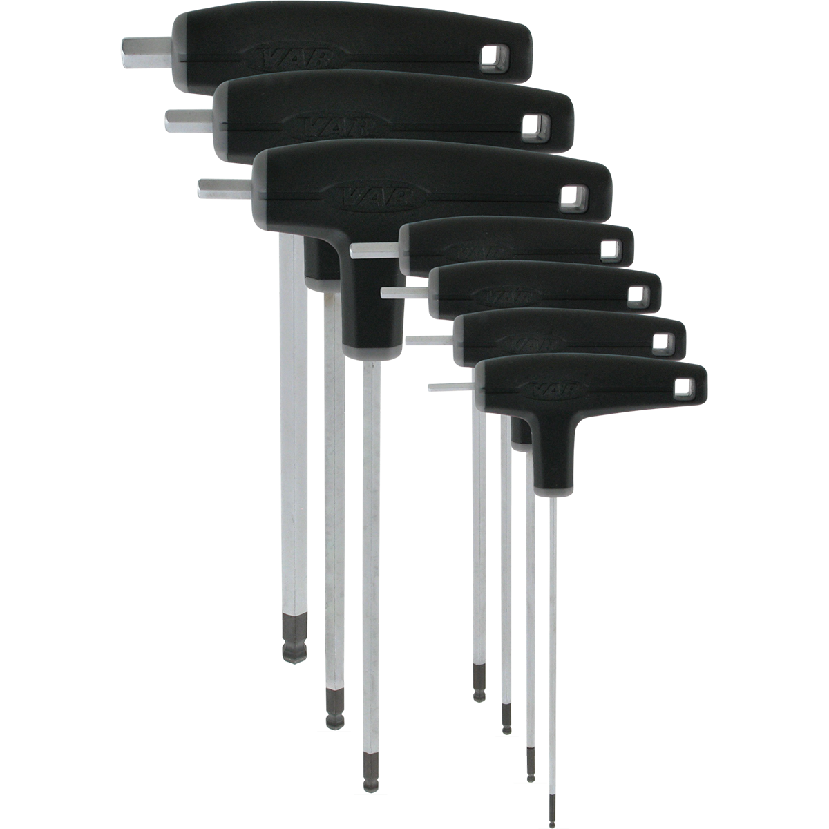 Jeu 7 clés hex têtes sphériques 2/2,5/3/4/5/6/8mm