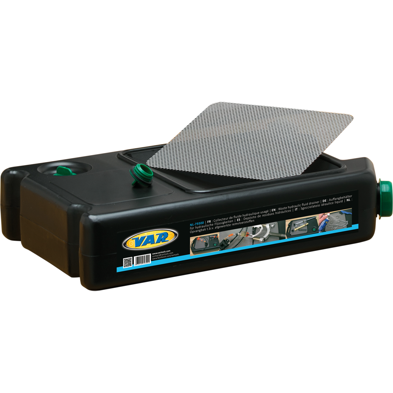 Waste hydraulic fluid drainer