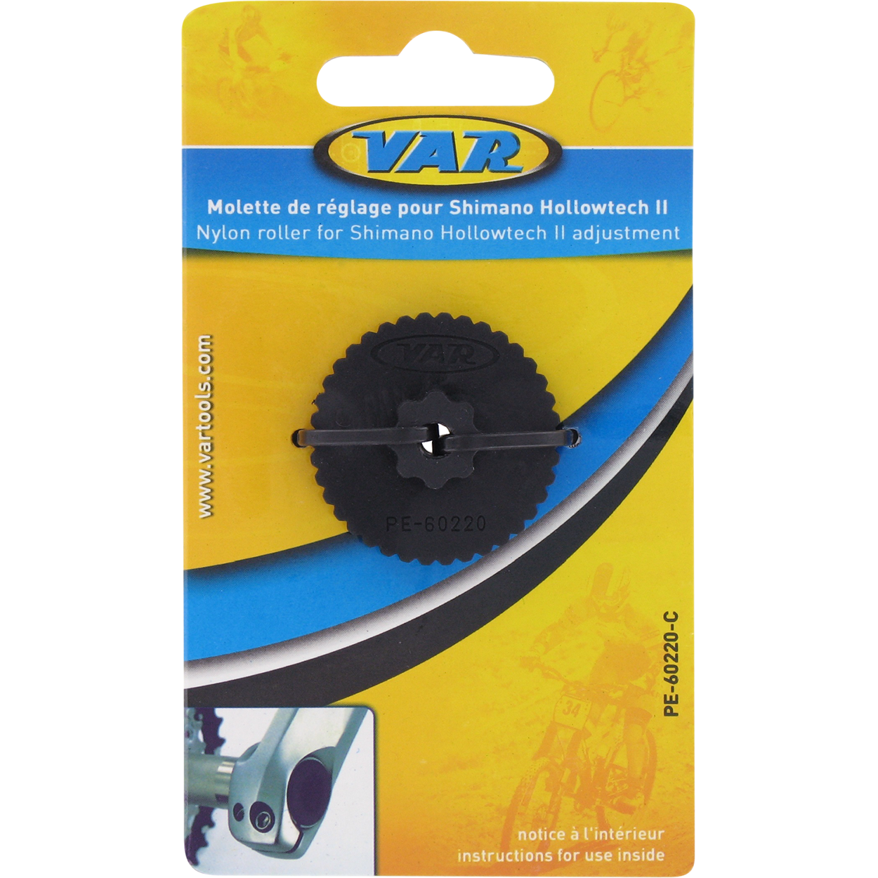 Molette pour bague réglage Shimano Hollowtech II -sur carte