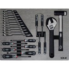 Tool tray for spanners, screwdrivers, hooks, hammer - tools included