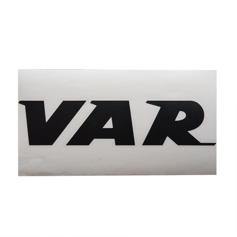 Sticker VAR - lettre noir fond transparent 234x109mm