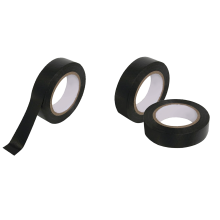 Set of 3 black self adhesive tape - 15mm x 20m