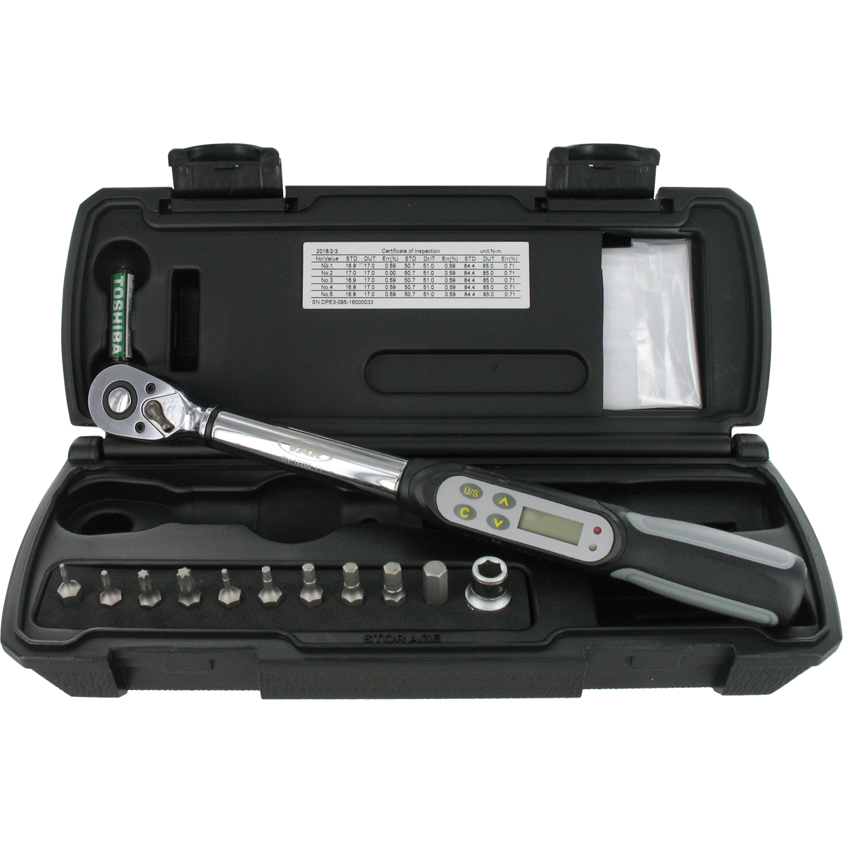 4.285Nm digital torque wrench 3/8" square drive