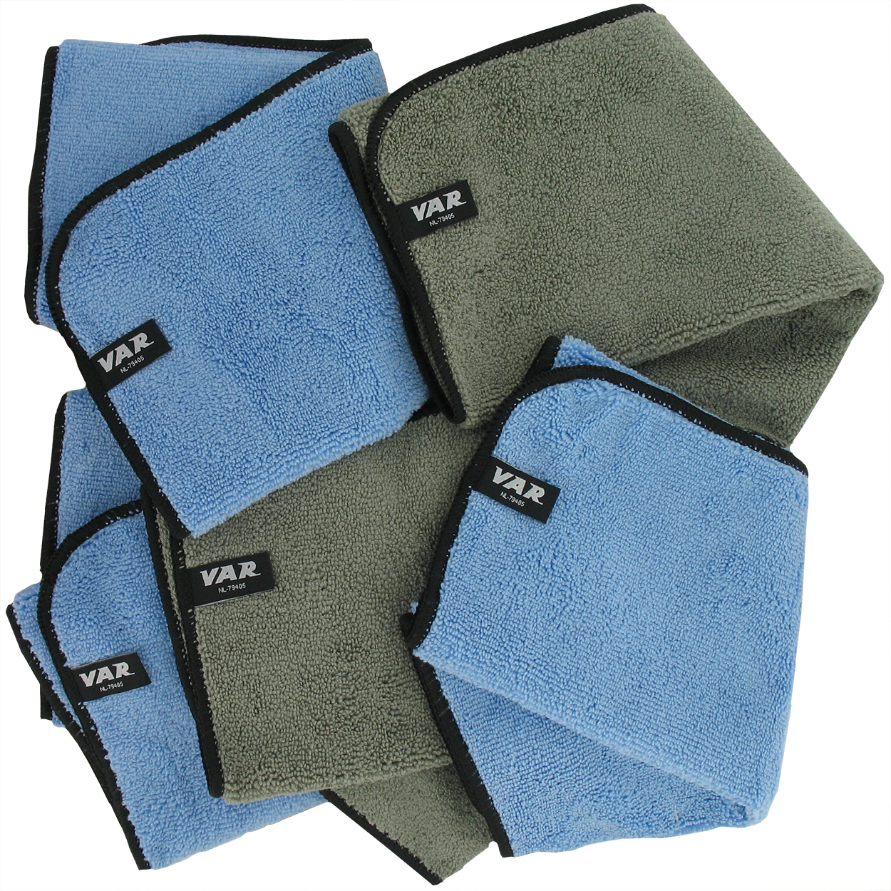 Jeu de 5 lingettes microfibres nettoyantes et lustrantes