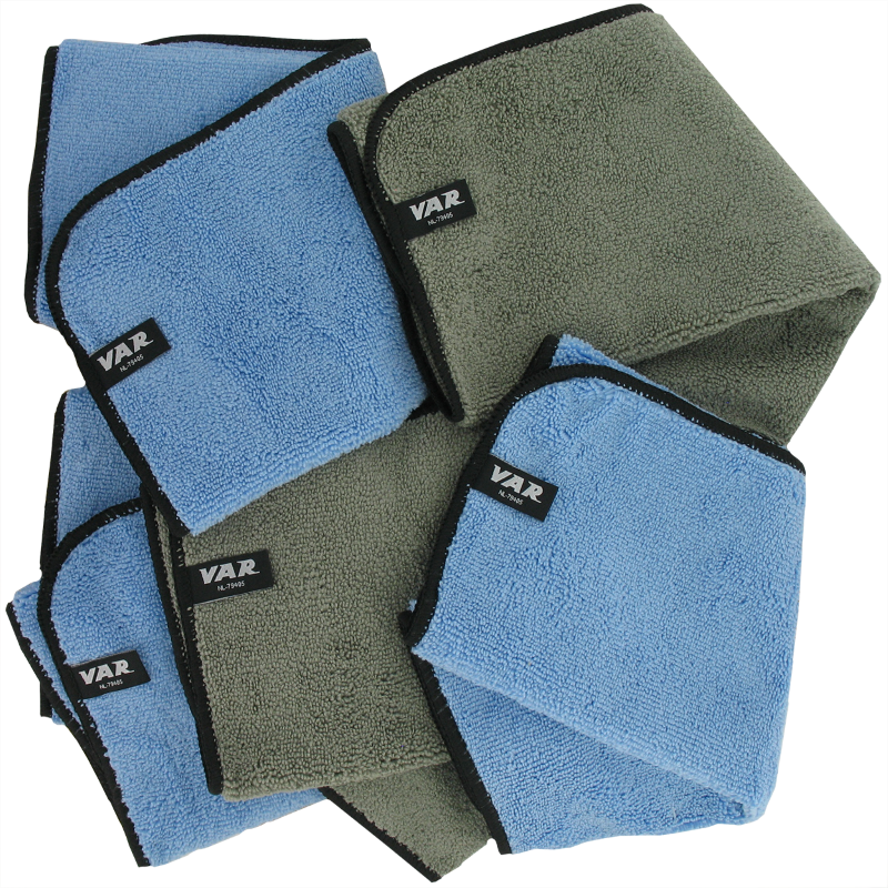 Set of 5 microfiber cleaning and polishing cloths