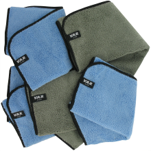 Jeu de 5 lingettes microfibres nettoyantes et lustrantes