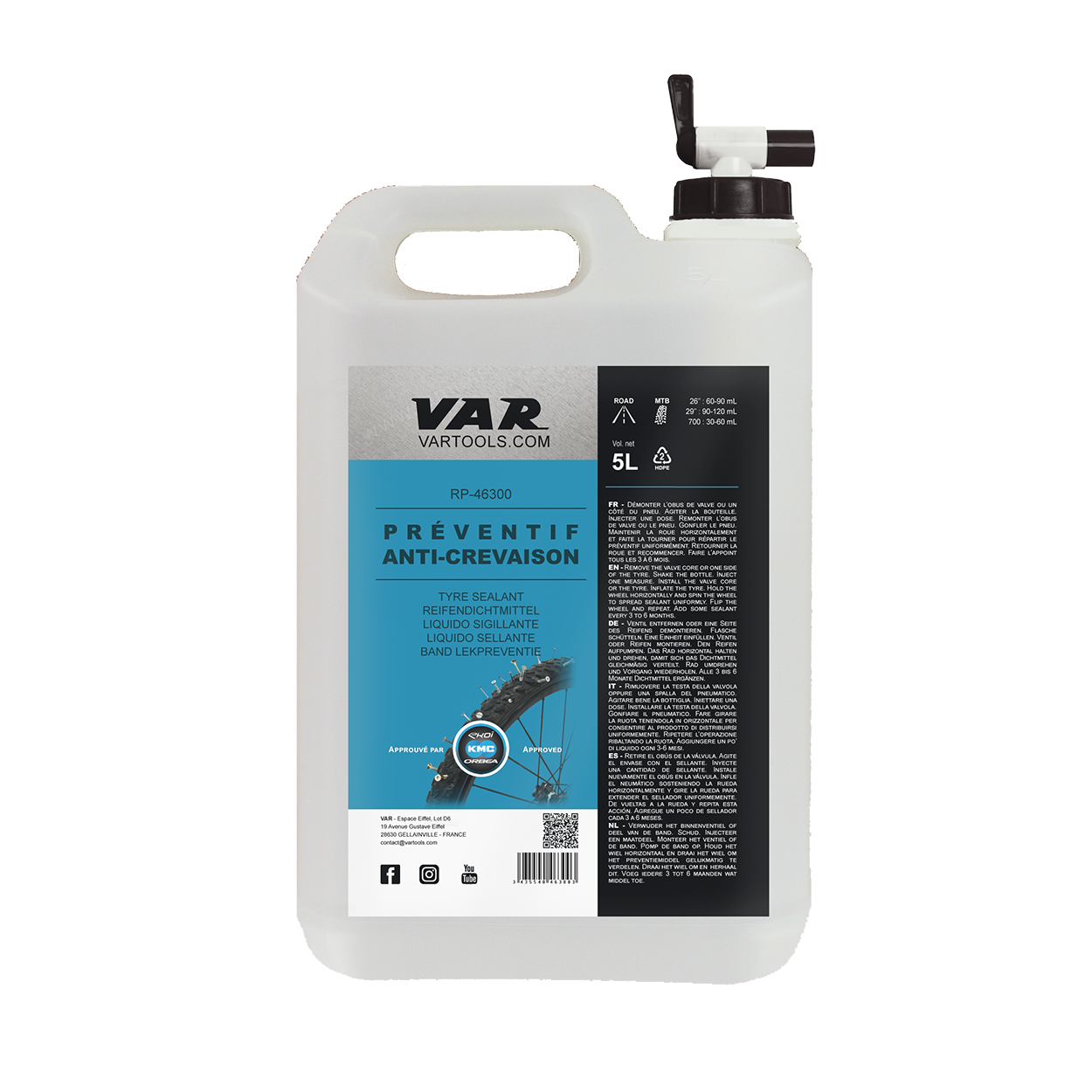 Préventif anti-crevaison - 5 litres