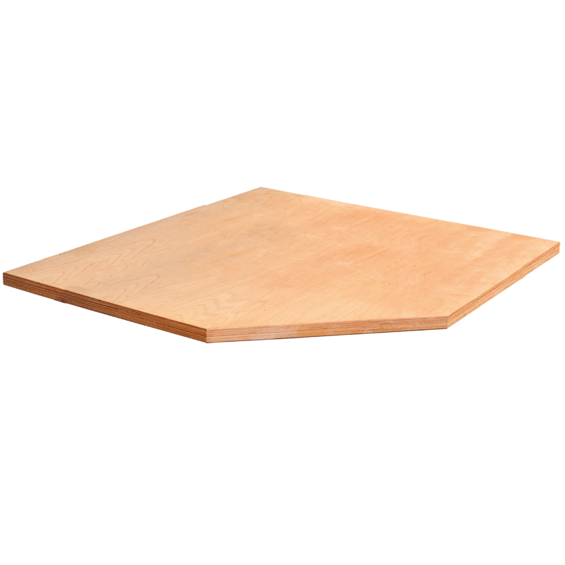 Deep coner beech plywood bench top - 1101 x 1101 x 40 mm