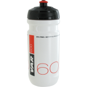 600ml white water bottle - black & red