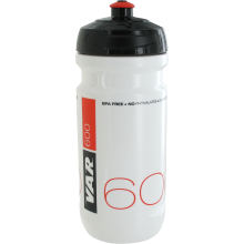 600ml white water bottle - black & red