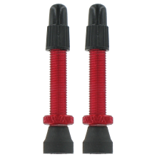 2 alloy Presta valves - 35mm red