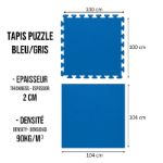 Tapis puzzle - 1x1m - Epaisseur 2cm - Densité 90kg/m3