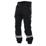 Pantalon noir avec bandes HV - GK