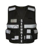 Gilet tactique multi poches HV THOR SECURITE PRIVEE - Noir