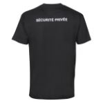 T-shirt SECURITE PRIVEE devant + dos avec porte RIO