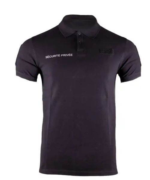 Polo noir MC SÉCURITÉ PRIVÉE – GK