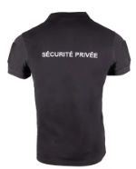 Polo noir MC SÉCURITÉ PRIVÉE – GK