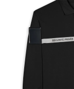 Polo noir ML bande grise SECURITE PRIVEE - GK