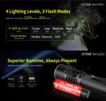 Lampe tactique rechargeable ST15R LED - 1200 Lumens