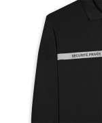 Polo noir ML bande grise SECURITE PRIVEE - GK