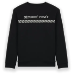 Sweat noir bande grise SECURITE PRIVEE - GK