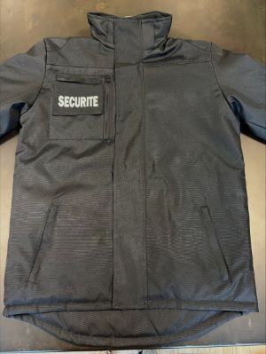 Parka SÉCURITÉ PRIVÉE courte / noire
