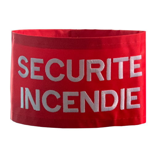 Brassard SÉCURITÉ INCENDIE rouge